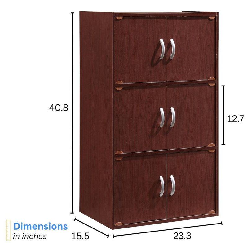 Bibliothèque à 6 tablettes et 3 tablettes de 40,8 po de hauteur avec rangement à 3 niveaux pour la maison ou le bureau