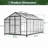 8' X 12' Outdoor Greenhouse, Heavy Duty Polycarbonate Greenhouse, Large Walk-In Greenhouse With Double Doors And Two Ventilation Windows, Aluminum Greenhouse For Outdoor Greenhouse Garden Backyard