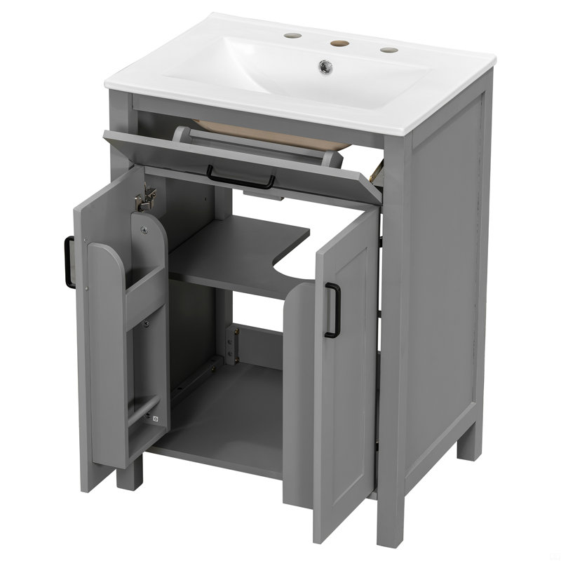 Ensemble de meuble-lavabo 24 po avec lavabo en céramique