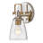 Easton Single Light Bath Vanity Fixture w/ Clear Seedy Glass Shade