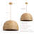 Althea Rattan Pendant Light - Natural Dome 1-Light Polished Handwoven Adjustable Light Fixture For Kitchen Island, Kitchen, Dining Room, Living Room, Bedroom, Hallway or Covered Patio in Modern, Farmhouse & Boho Style-1030067910