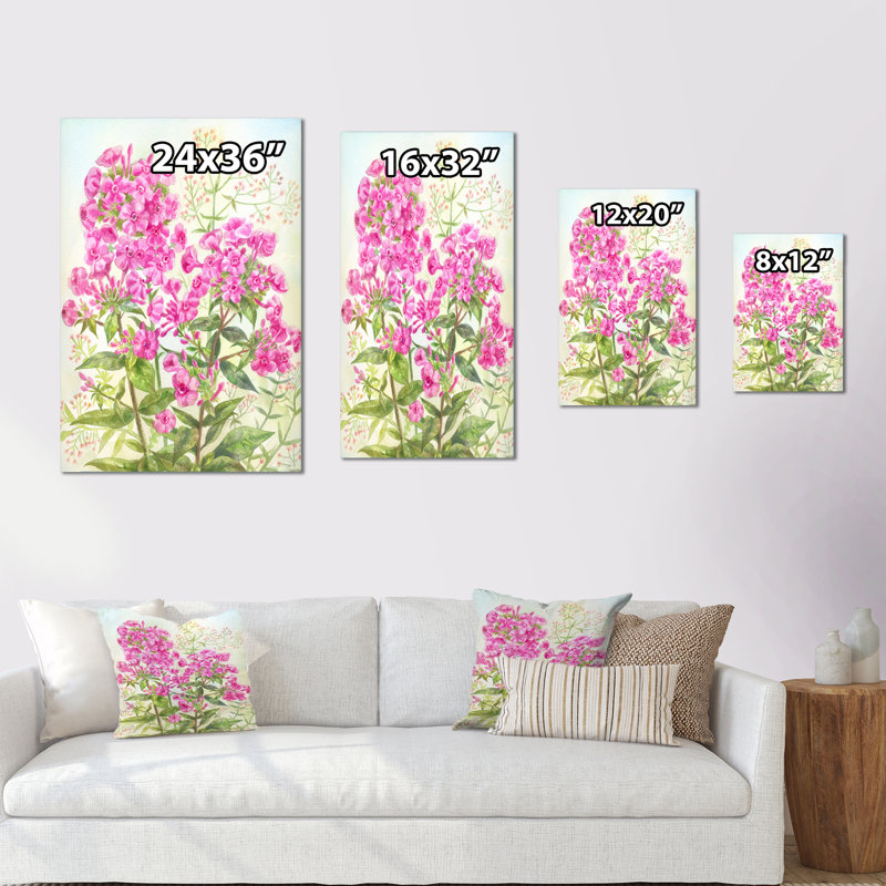 «Blossoming Pink Spring Flower», peinture sur toile, H 20 po x l 12 po x P 1 po, Toile tendue