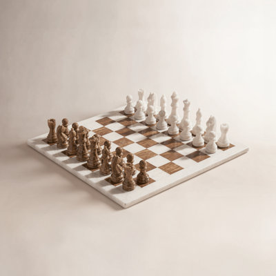 14" Handmade Marble Chess Set - Large Size Luxury Marble Chess Set With Elegant Gift