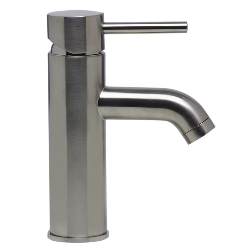 Robinet de salle de bain à un trou, Nickel brossé