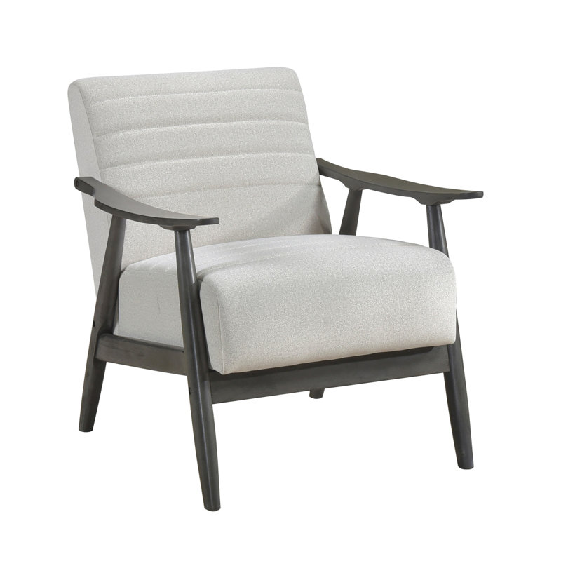 Fauteuil d'appoint décontracté de style transitionnel 1pc, Off White