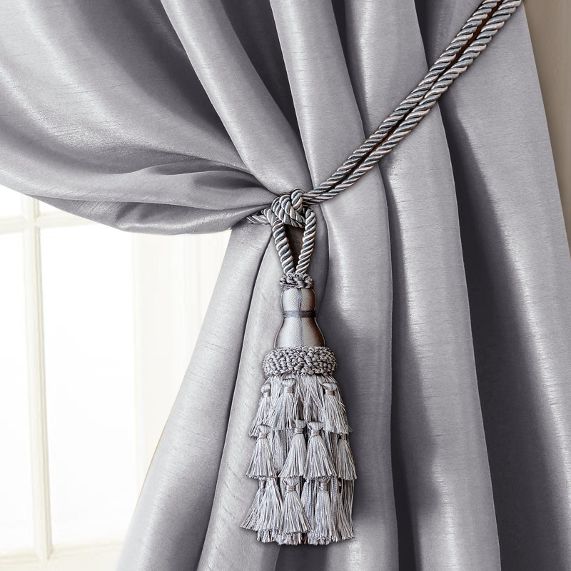 Henschler 100% Polyester Curtain Tieback, Silver
