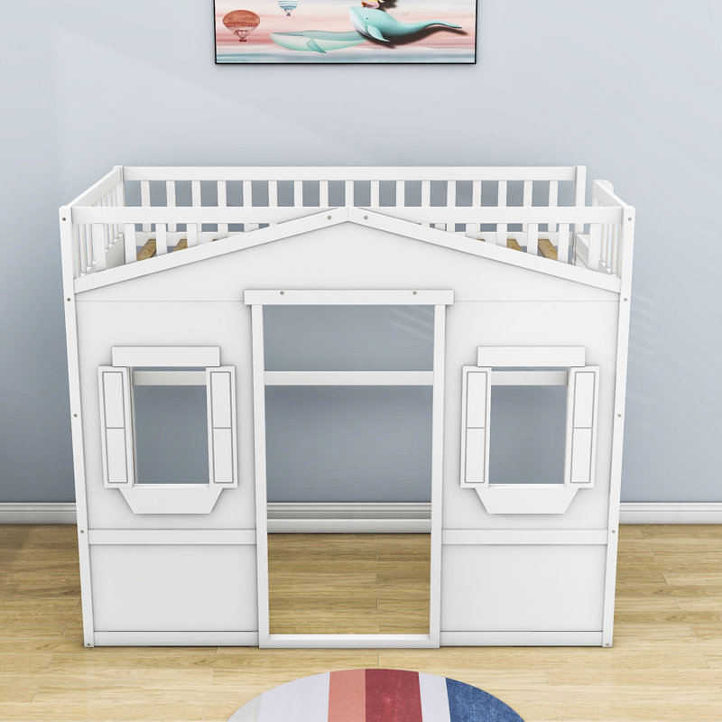Gabriella-Frances Kids Loft Bed with Ladder, Twin, White
