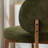 Mid-Century Modern Counter Stool, Fabric Upholstered Barstool with Wingback, Armless Counter Height Bar Stool With Wood Legs, Metal Footrest, For Kitchen Island Bar Counter, Green, Single-124824999-119619504