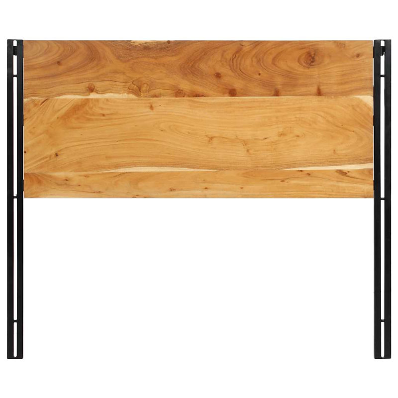Headboard Solid Wood Acacia And Iron, 100cm H x 120cm W x 2cm D