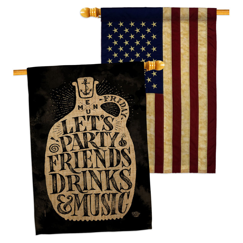 Double Sided 40'' H x 28'' W Polyester House Flag