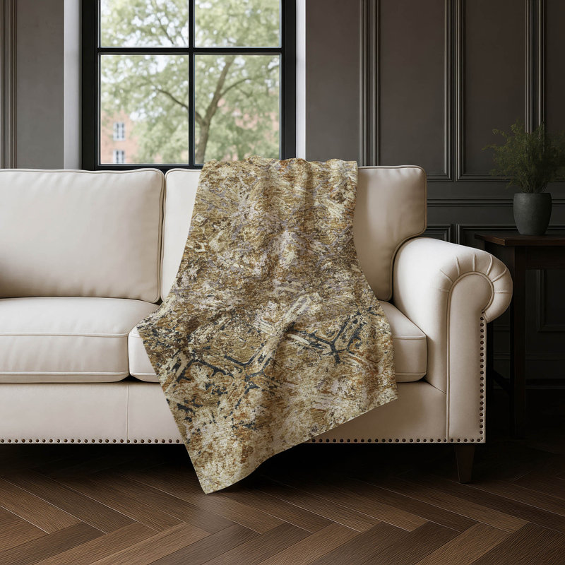 Jeté en laine Sherpa ASB768 Addison, Beige