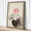 Lotus in Bloom Japandi - Wrapped Canvas-1661220743-1661220744
