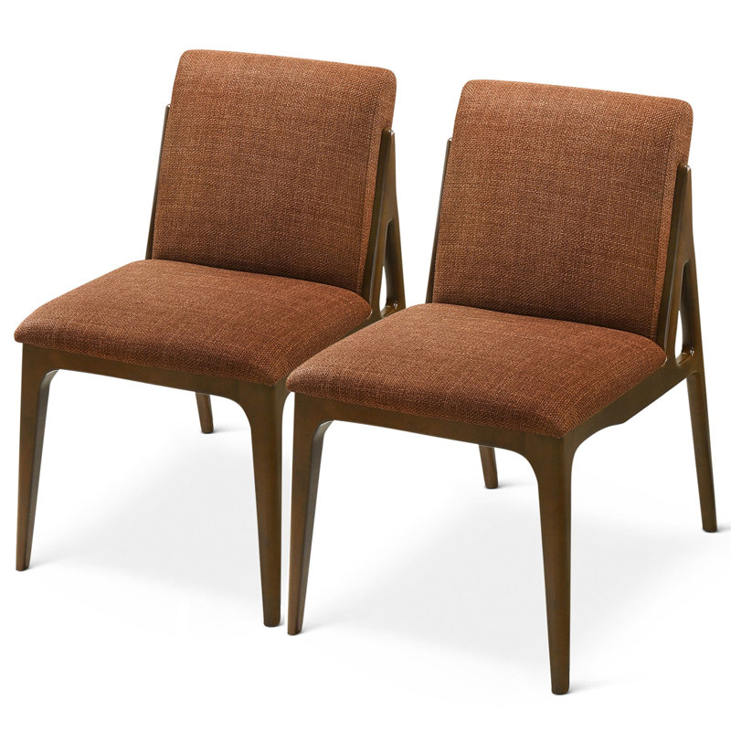 Ensemble de chaises Grivelle en tissu (ensemble de 2), Orange
