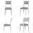 6 - Person Four Leg Dining Set-400698140-400698139