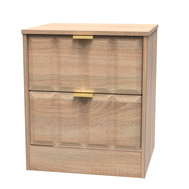 Doss 45cm W Manufactured Wood Bedside Table, Bardolino Oak