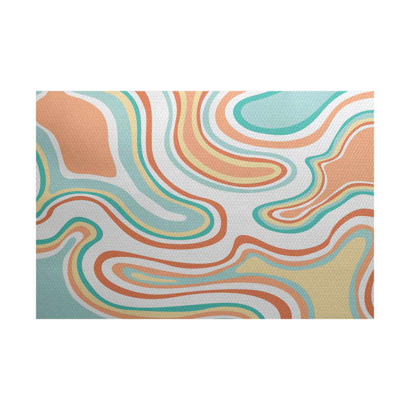 Grand Ridge Washable Abstract Indoor Rug, Rectangle 3' x 5'