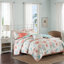 Ensemble de courtepointe en satin de coton 6 pièces avec coussins Coral King / Cal King-117539270