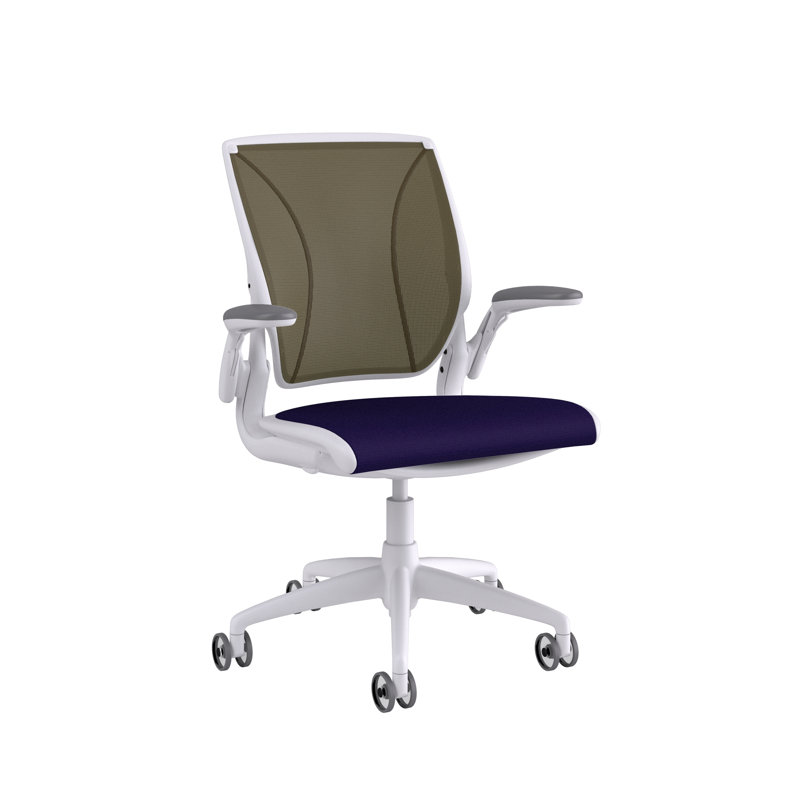 Diffrient World Wool Task Chair, Corde/Azure, Catena/Bayberry, White