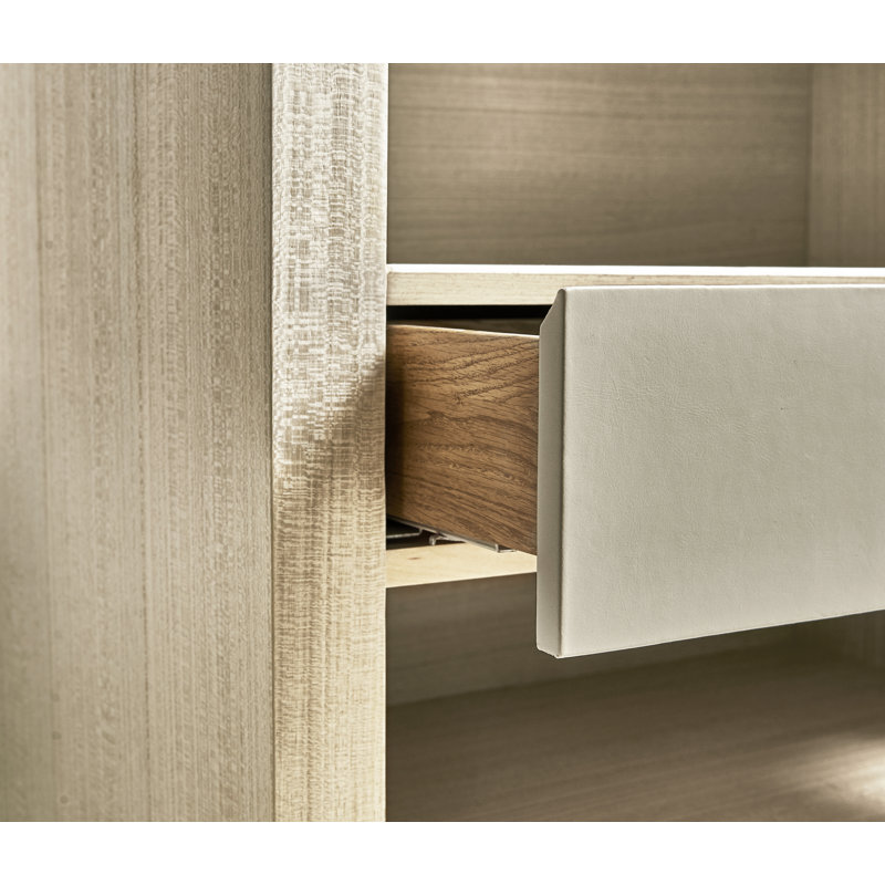 Water 1 - Drawer Solid Wood Nightstand