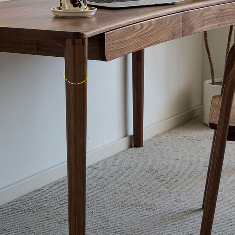 Bureau simple en bois massif de style nordique, H 29,53 po x l 70,87 po x P 27,56 po