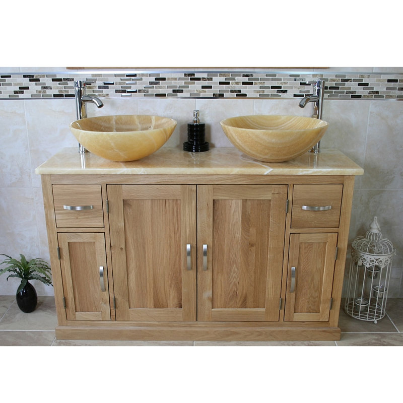 Stockley 1230mm Double Bathroom Vanity with Basin, Gold, Gold
