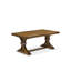 L'ensemble de table de cuisine 5 pièces comprend une table de salle à manger et 4 chaises de salle à manger en tissu de lin brun clair avec dossier capitonné - Finition noyer antique-1471011392-1449619035