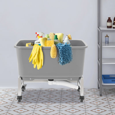 Lavabo portatif pour balai à plancher: l 23,62 po x P 15,75 po x H 19,88 po