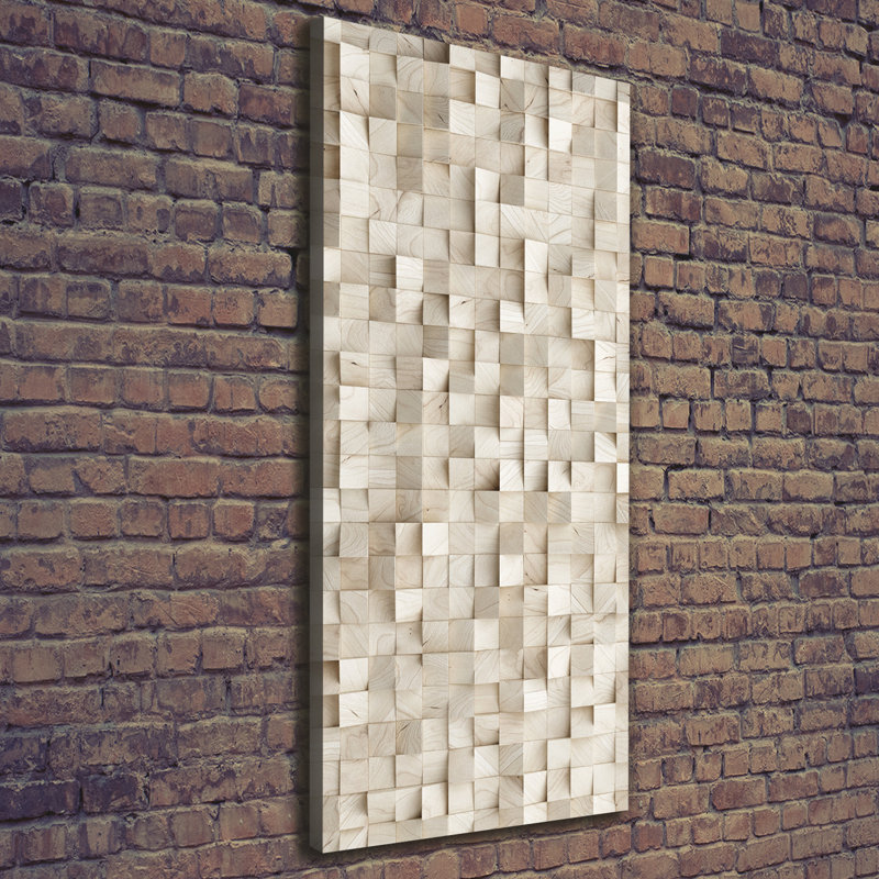 Wooden Cubes - Wrapped Canvas Print