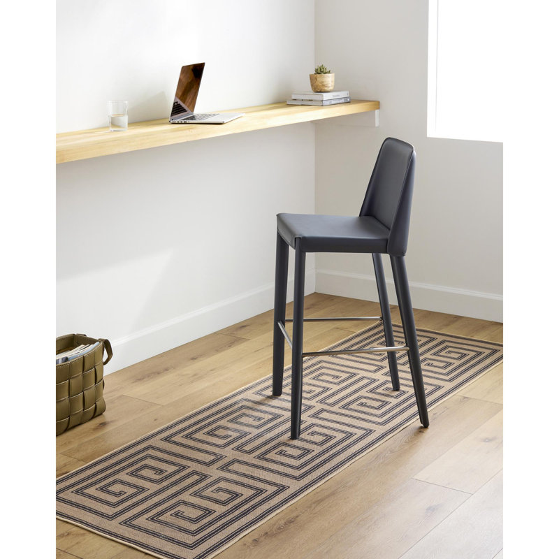 Carah Khaki Machine Washable Area Rug, Runner 2'6" x 8'