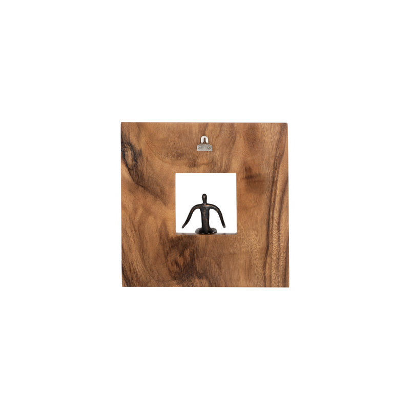 Transitional Atlas 14" Black and Brown Wood Wall Figurine