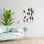 Organic Indigo Shapes Abstract Contemporary Minimalist Wall Art Print-613732317