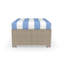 Pouf d'extérieur Henri en résine tressée résistante aux intempéries avec coussin Sunbrella-121508592