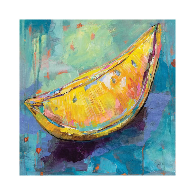 Lemon Wedg by Jeanette Vertentes - Wrapped Canvas Gallery-Wrapped Canvas Giclée, 45.72 cm H x 45.72 cm W