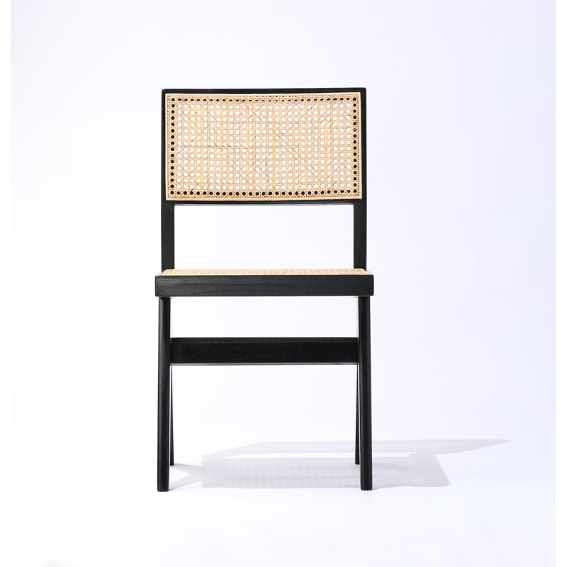 Chaise d'appoint en osier noir Pierre J.