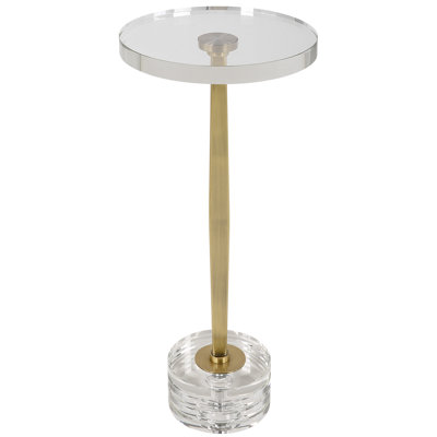 Raciel Glass Top End Table