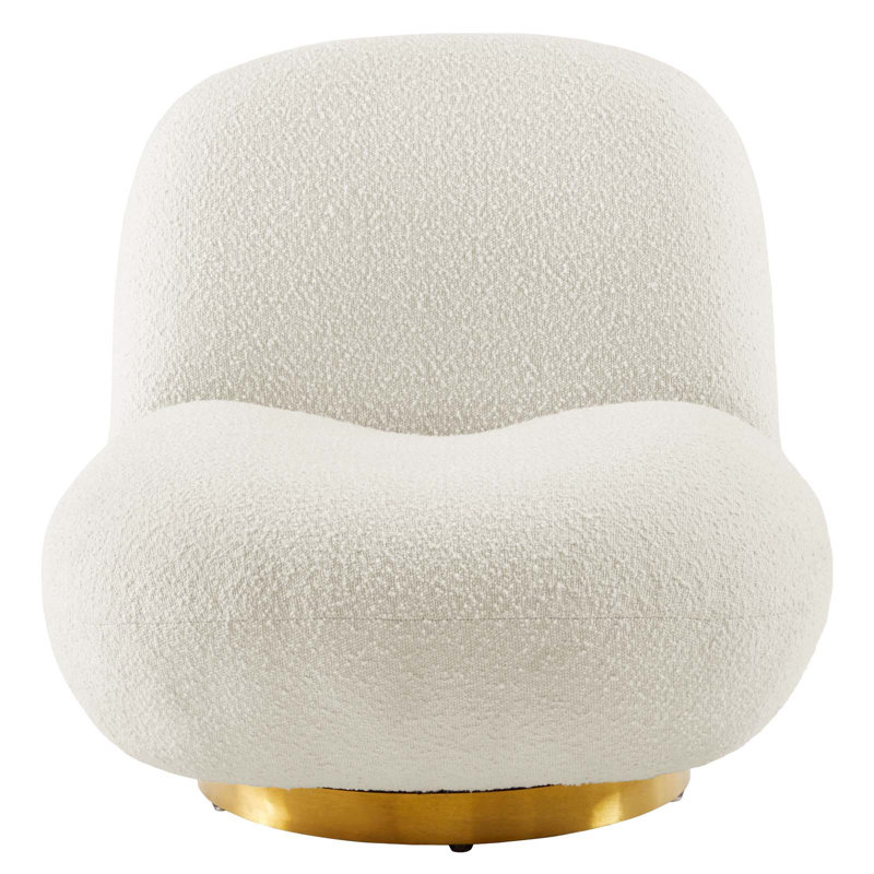 Chaise pivotante rembourrée Kindred Boucle, Or