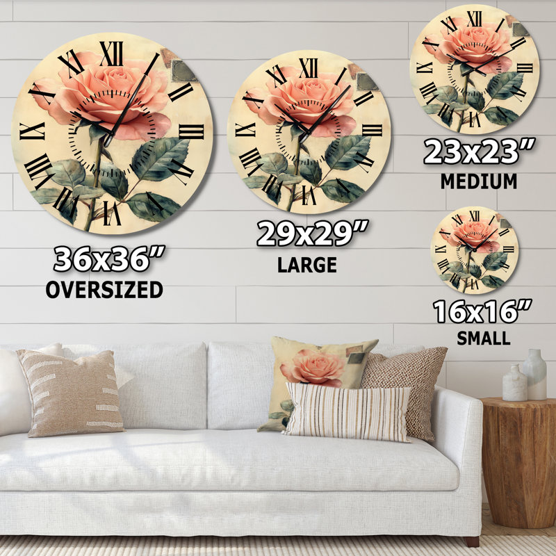 Horloge murale fleurie, Médium