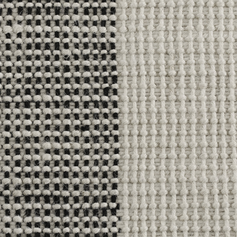 Aisne Plaid Jute / Sisal Hand Woven Area Rug, Rectangle 122 x 183cm