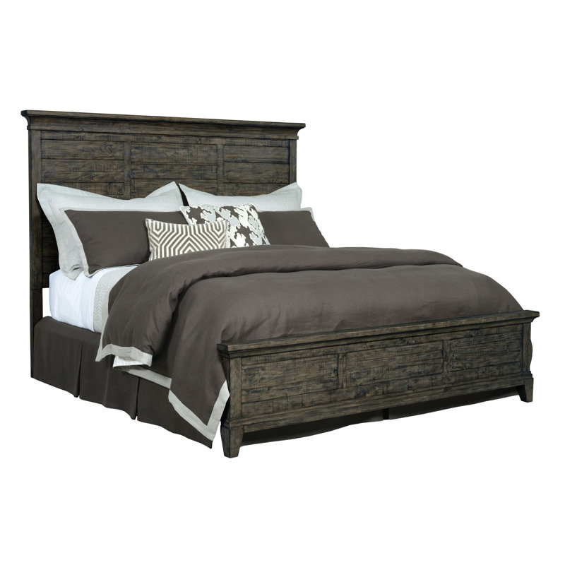 Caliya Solid Wood Panel Bed, Queen