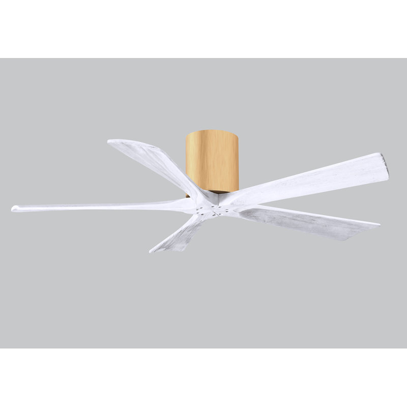 Ventilateur à pales encastré 5 pales Irene, 52", Naturel, Blanc mat