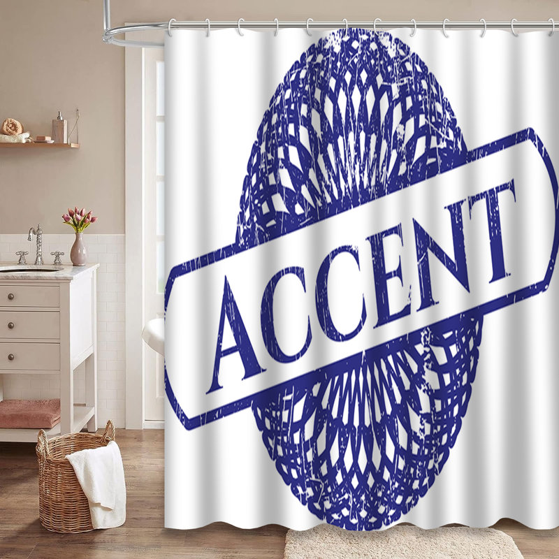 Antique Grunge Decorative Message Retro Sign Shower Curtain with 12 Hooks, 72" L x 84" W