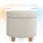 Mayen 19" Wide Round Storage Ottoman-433575649