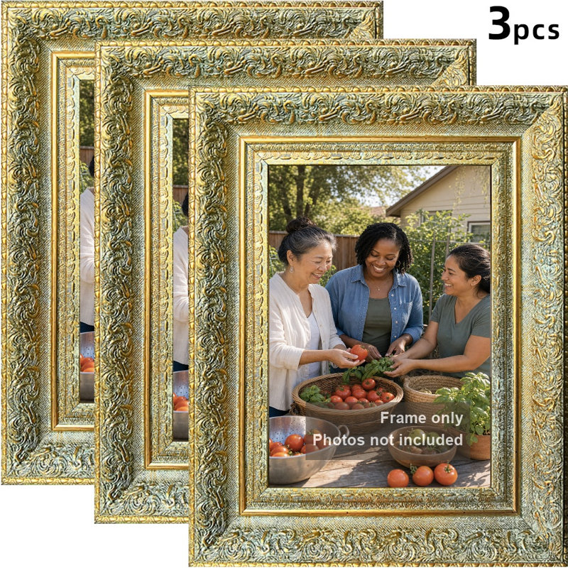 5 "x 7" cadre antique classique 3 pièces pour décor de galerie