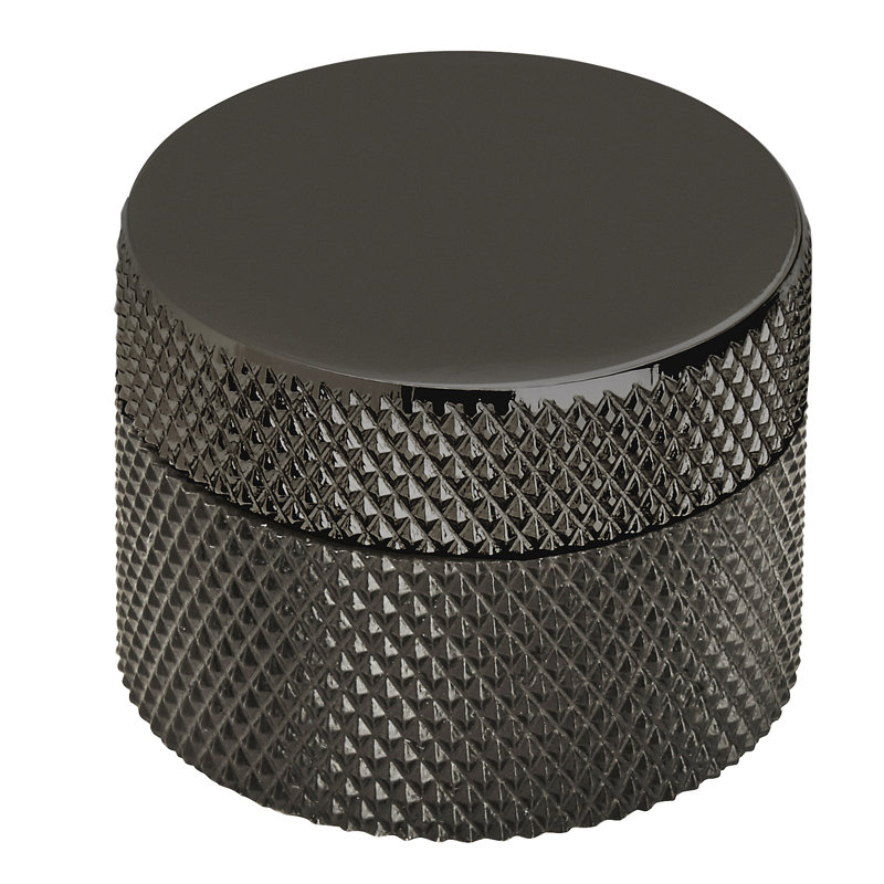Poignée ronde Transcendent 1 1/4 po de diamètre, Noir mat