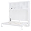 Grand lit escamotable mural avec tablettes supérieures et USB-1475838375
