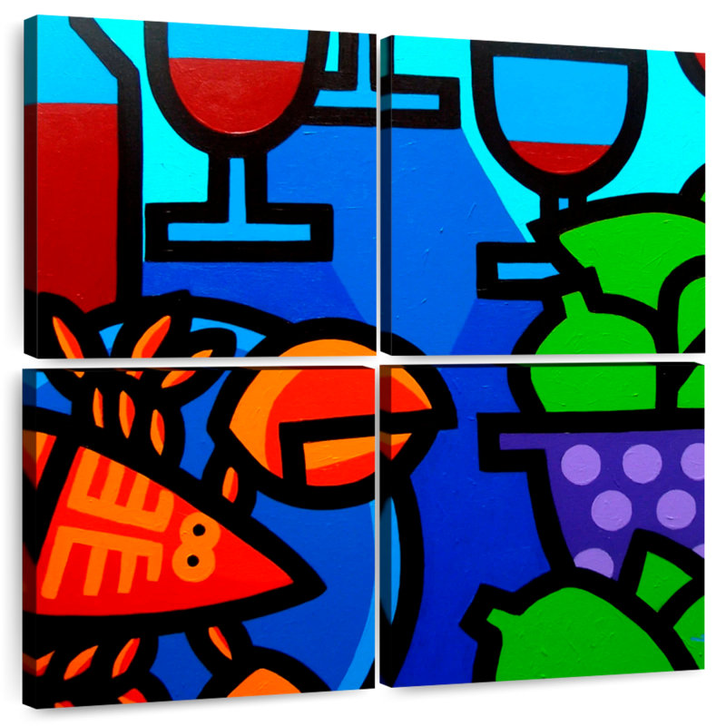 Yarlin Lobster Wine And Limes, 74" H x 74" W