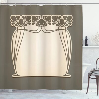 Art Nouveau Shower Curtain Set + Hooks -  Ambesonne, sc_59677