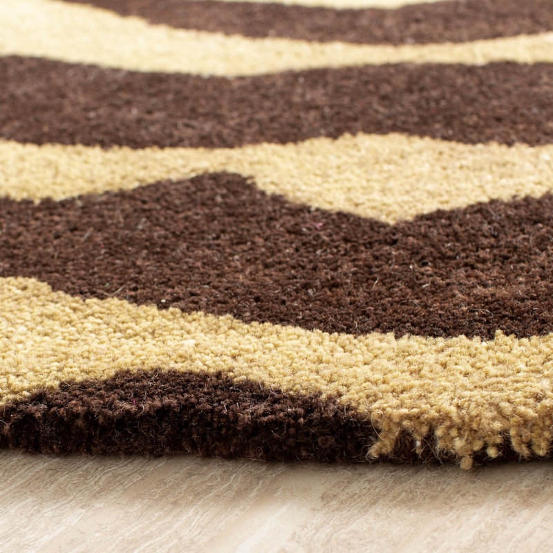 Tapis en laine touffeté à la main Eshleman Bergama, Rectangle 9 pi 6 po x 13 pi 6 po