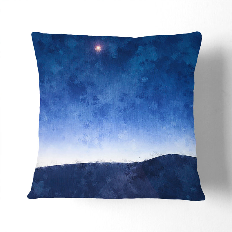Sand Dunes at Night Scatter Cushion, 40cm H x 40cm W x 15cm D, Black