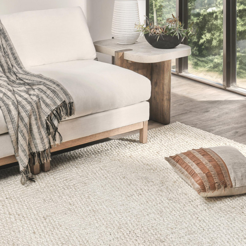 Santa Cruz Jute / Sisal Area Rug in Ivory, Rectangle 8' x 10'